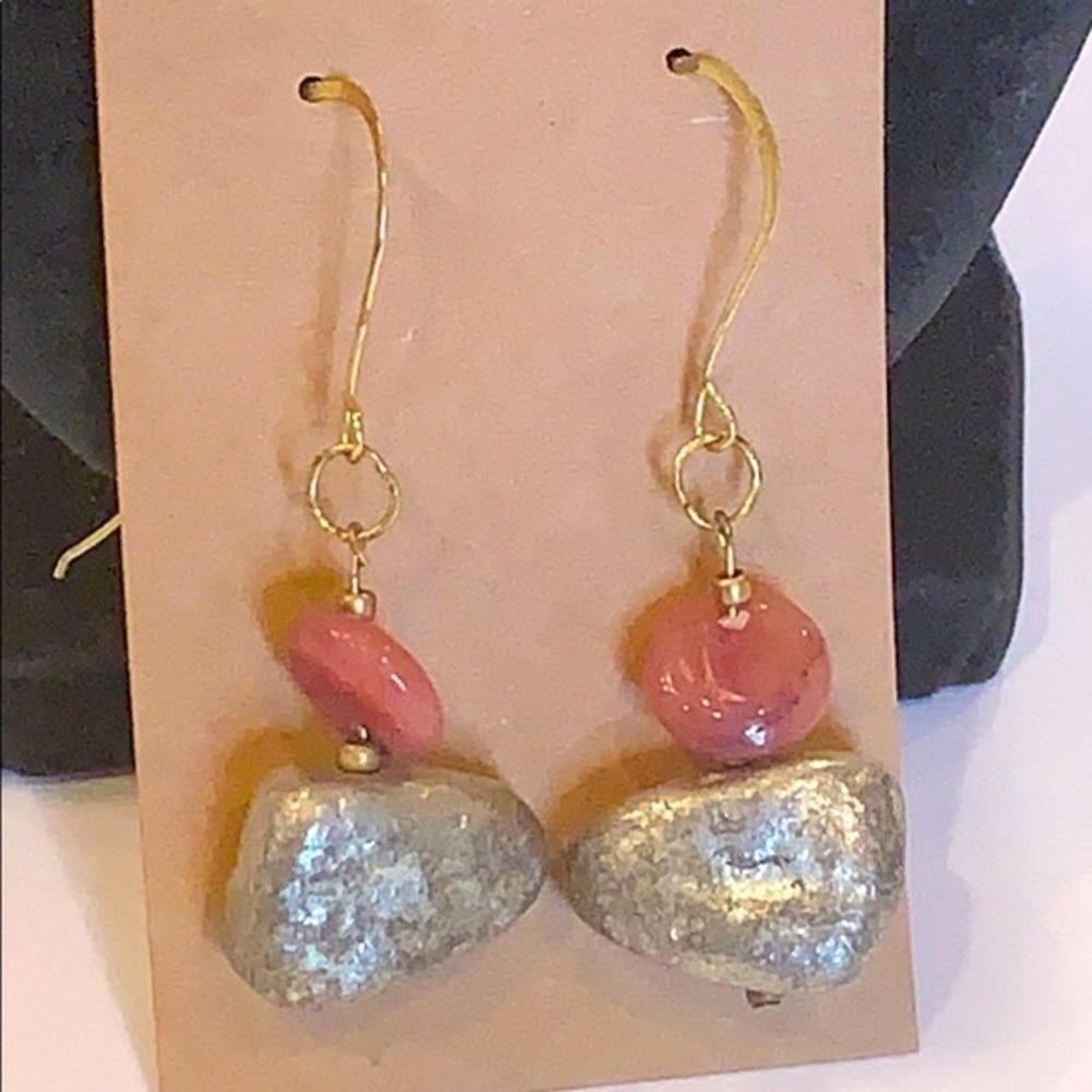 💐5/25 glass stone drop dangle statement